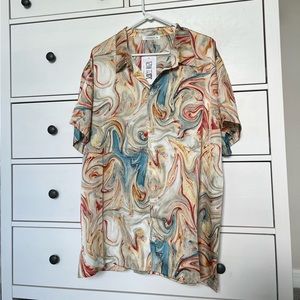 12th Tribe Men’s Marble Button Down